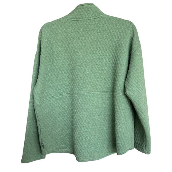 Eddie Bauer Women's Quilted 1/2 Zip Size XL in Heathered Light Spruce - EUC - Picture 7 of 7